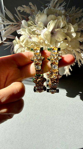 Rumaisa Polki Bangle Pair