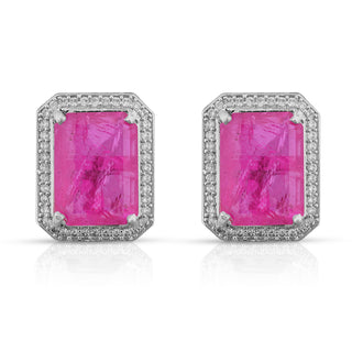 Falaknaz - Green Doublet Stud Earrings