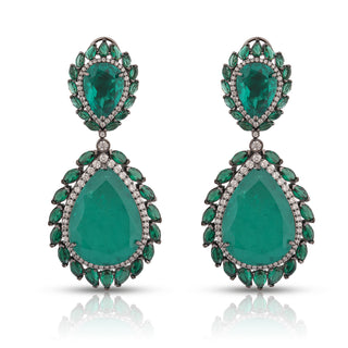 Lacey - Green Doublet Earrings