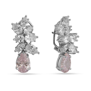 Khadeeja - Pink CZ Earrings