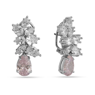 Khadeeja - Pink CZ Earrings