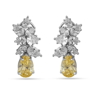 Khadeeja - Yellow CZ Earrings