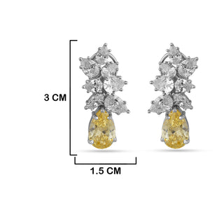 Khadeeja - Yellow CZ Earrings