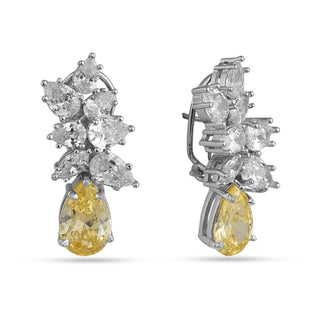 Khadeeja - Yellow CZ Earrings