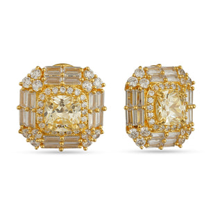 Grace- Gold Plated CZ Stud Earrings