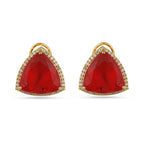 Red Stone Gold Plating