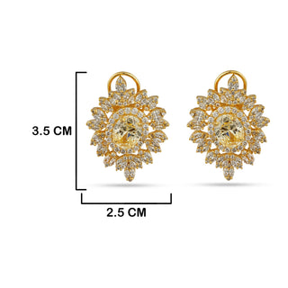 Holly - Gold Plated CZ Stud Earrings