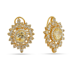 Holly - Gold Plated CZ Stud Earrings