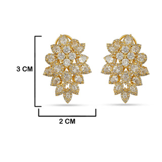 Emerson - Gold CZ Stud Earrings