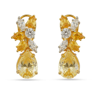 Bea- Yellow CZ Earrings