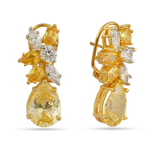 Bea- Yellow CZ Earrings