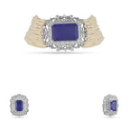 Tanzanite Blue with Silver Finish