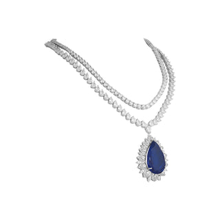 Laiba - Sapphire Blue Stone Necklace Set