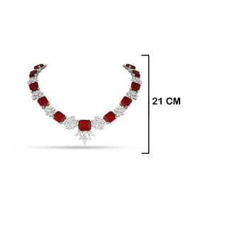 Maheera - Ruby red stone choker set