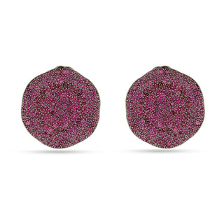 Elissa - Pink CZ stud earrings