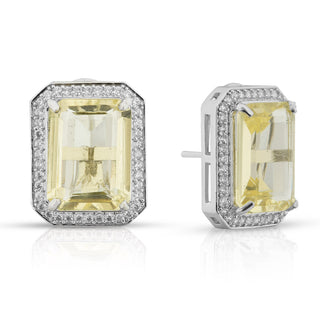 Falaknaz - Green Doublet Stud Earrings