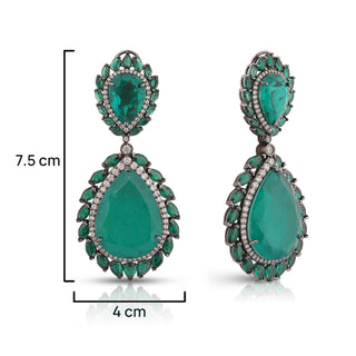 Lacey - Green Doublet Earrings