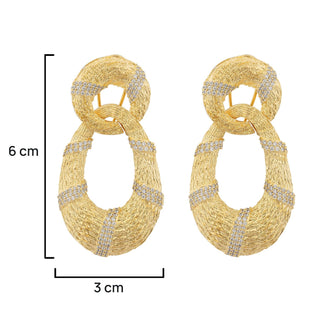 Raidah - Gold Plated Hoop Earrings