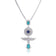 Paraiba Blue & Sapphire in White Plating