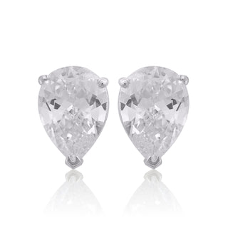 Mira Pear Solitaire Studs