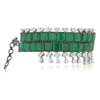 Selene- Green Doublet Choker Set