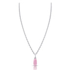 Pink In Silver Finish