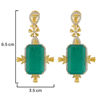 Daniella - Green Doublet Earrings