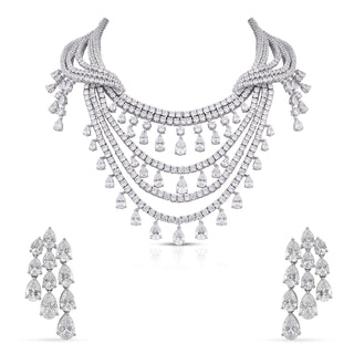 Faye - Multi Layer CZ Necklace Set