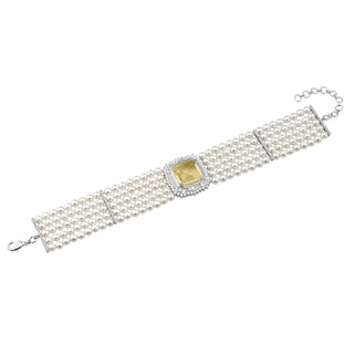 Serena - Yellow Stone Pearl Choker Set