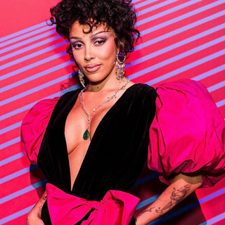 Amima - CZ & Emerald Green Doublet Necklace Set