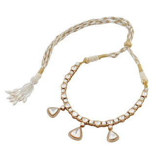 Samaira - Polki and White Stone Necklace Set