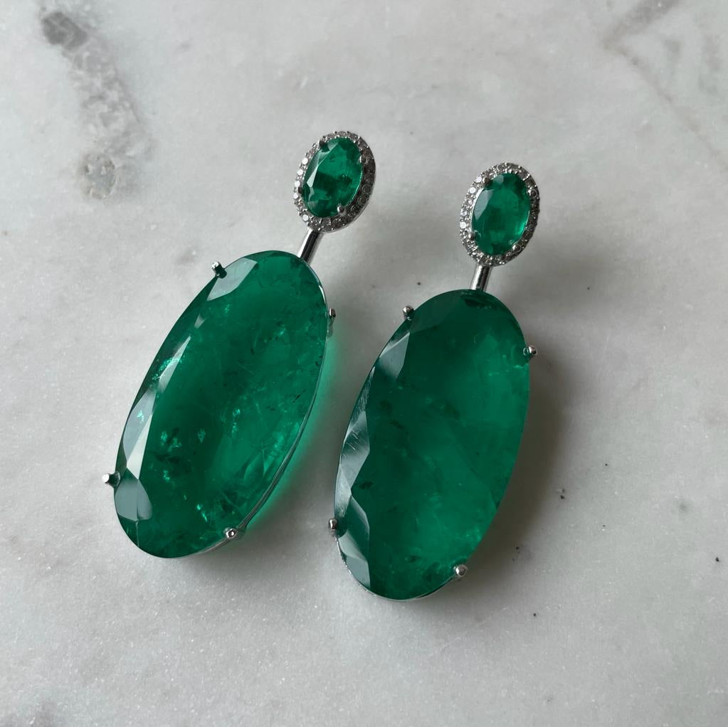 Margaret - Green Stone CZ Earrings