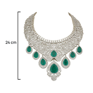 Alya - Green Stone Necklace Set