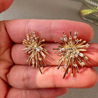 Gold Sparkle Studs