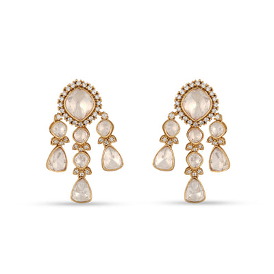 Famya - Moissanite Polki earrings