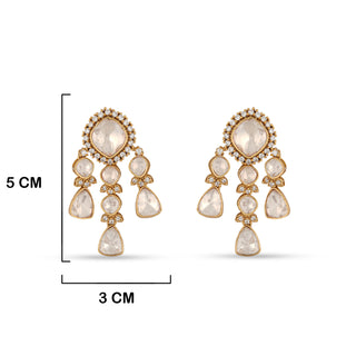 Famya - Moissanite Polki earrings