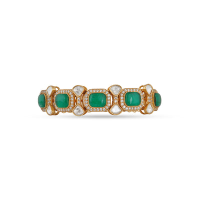 Fahmida - Green and Kundan bracelet