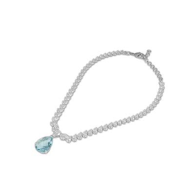 Zyva - Aquablue stone necklace set