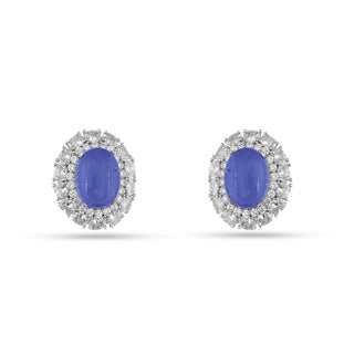 Furayah - Blue Doublet Stud Earrings