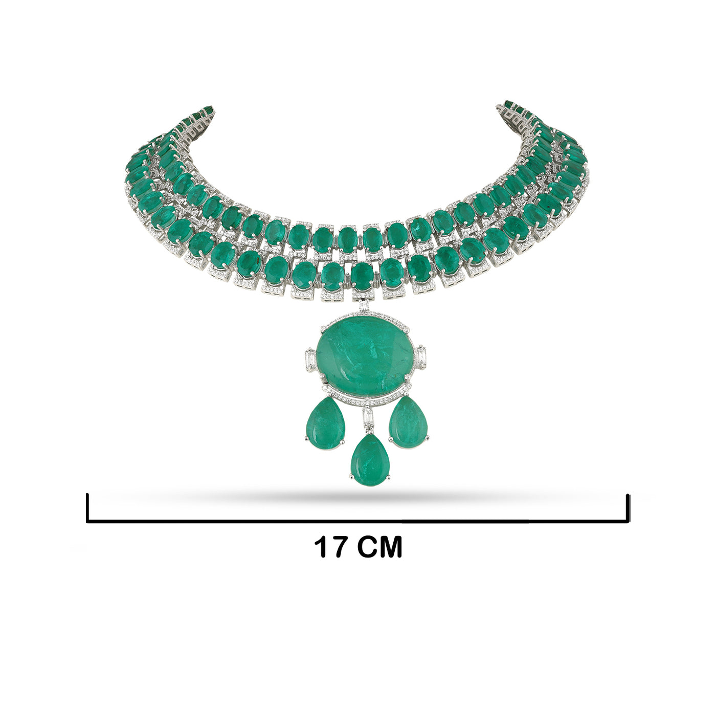Feiyaz - Green Doublet necklace set