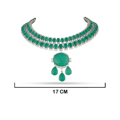 Feiyaz - Green Doublet necklace set