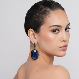 Arielle - Blue Doublet Stone Earrings