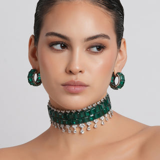 Selene- Green Doublet Choker Set