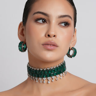 Selene- Green Doublet Choker Set