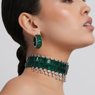 Selene- Green Doublet Choker Set