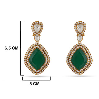 Hadhirah - Green Stone Earrings