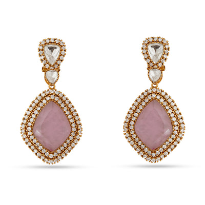 Hadil - Pink stone earrings
