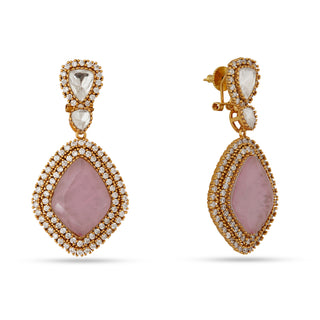 Hadil - Pink stone earrings