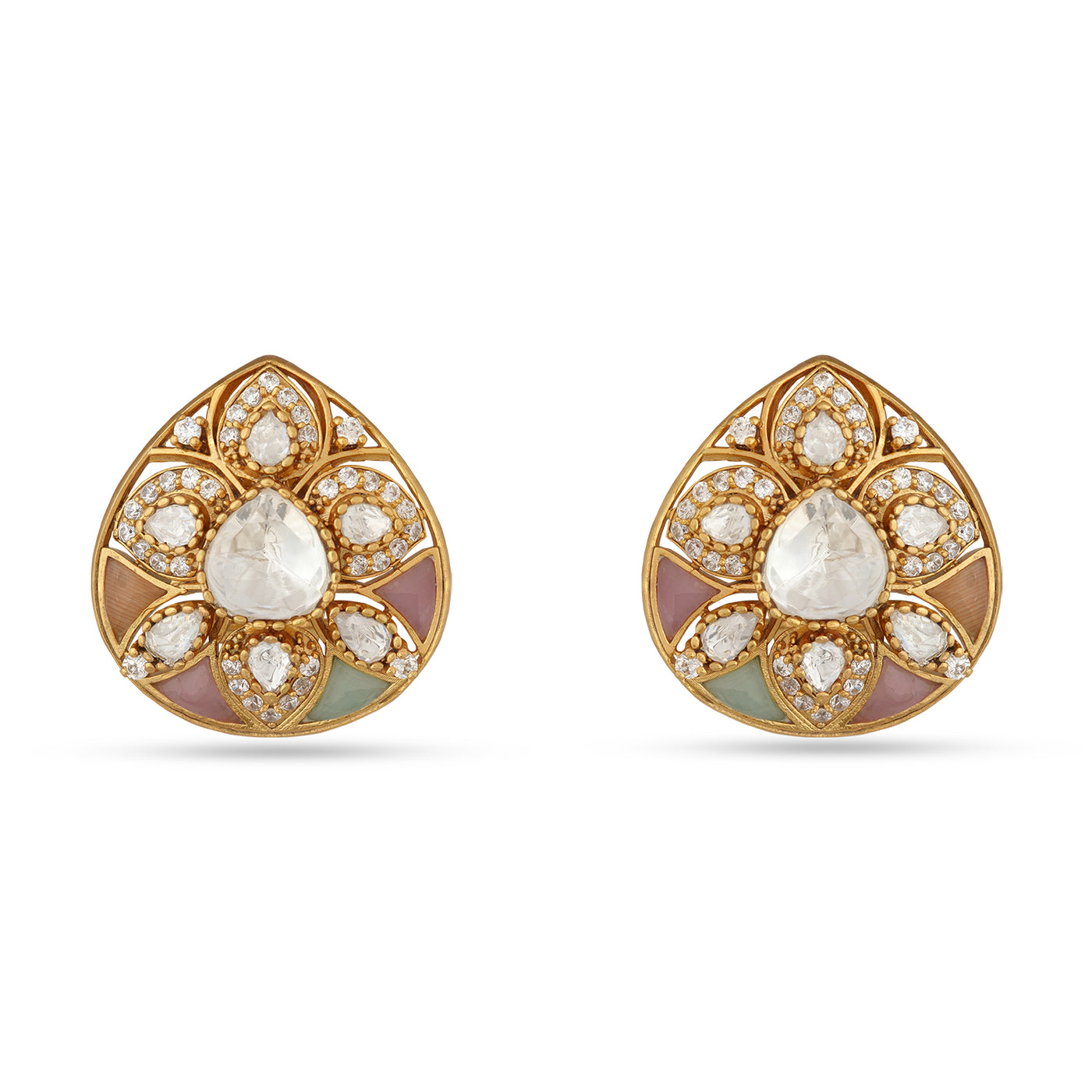 Hafsah - Polki earrings