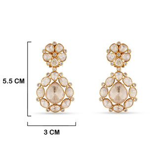 Faria - Moissanite Polki Earrings